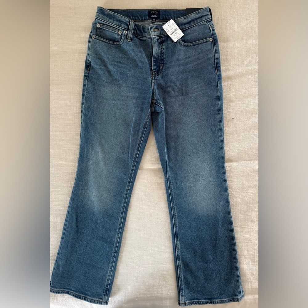 J. Crew medium wash Flare Crop Jeans